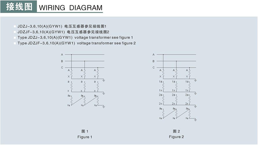 JDZJ-10GYW1(A)型電壓互感器接線(xiàn)圖